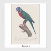 Perruche a tete bleue, femelle / Rainbow lorikeet, Aufkleber (Blatt)