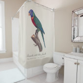 Perruche a tete bleue, femelle / Rainbow lorikeet, Duschvorhang (Beispiel)