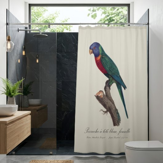 Perruche a tete bleue, femelle / Rainbow lorikeet, Duschvorhang