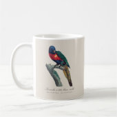 Perruche a tete bleue / Rainbow lorikee Kaffeetasse (Links)