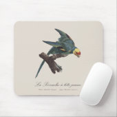 Perruche a Tete Jaune / Carolina parakeet Mousepad (Mit Mouse)