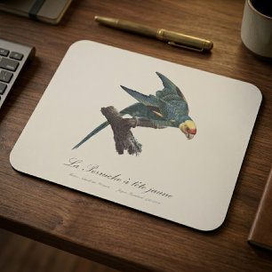 Perruche a Tete Jaune / Carolina parakeet Mousepad