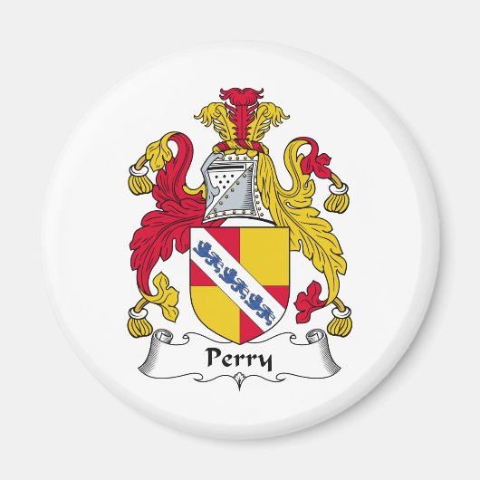 Perry Familienwappen Magnet (Vorne)