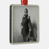 Perry Flottenadmiral-Matthews Calbraith Silbernes Ornament (Rechts)