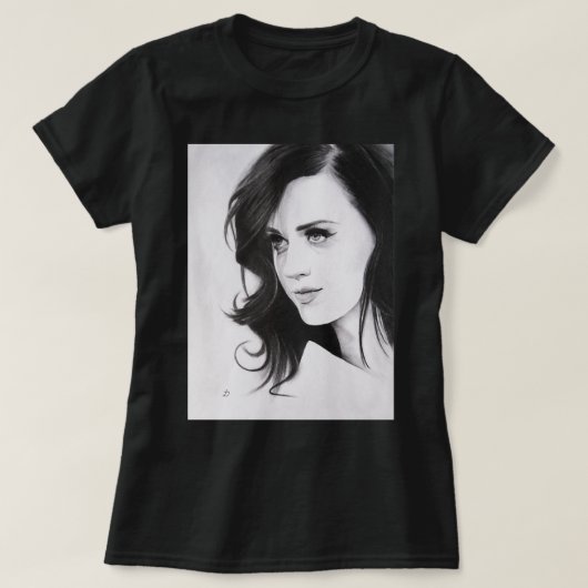 Perry Katy Stift Portrait. T-Shirt (Design vorne)