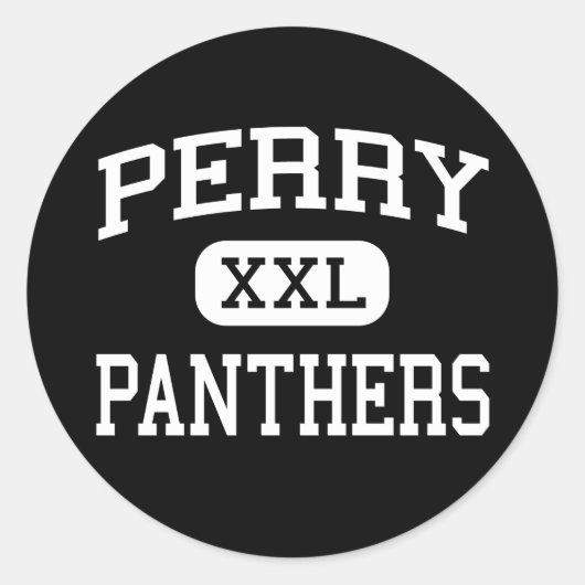 Perry - Panthers - High School - Massillon Ohio Runder Aufkleber (Vorderseite)