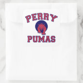 Perry Pumas Quadratischer Aufkleber (Tasche)