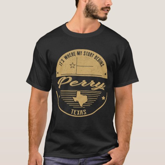 Perry Texas Hier beginnt meine Geschichte T-Shirt (Vorderseite)