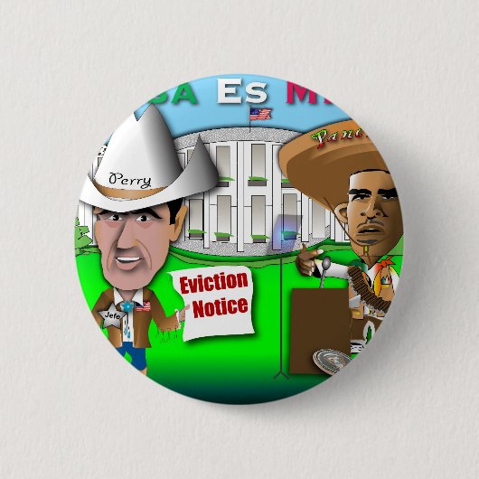 Perry vertreibt Obama Button (Vorderseite)