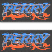 Perry Vorname Name Graffiti Aufkleber Sticker (Vorderseite)