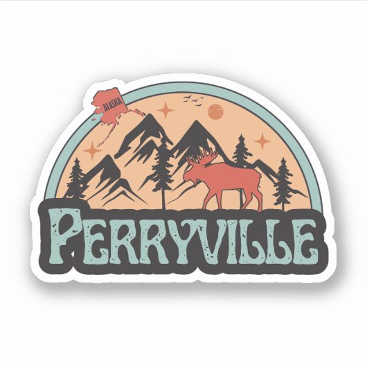 Perryville, Alaska-Sticker Aufkleber (Vorderseite)