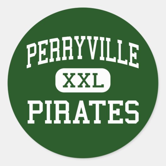 Perryville - Pirates - High - Perryville Missouri Runder Aufkleber (Vorderseite)