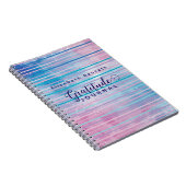 Pers. Abstraktes rosa/blaues Muster Dankesblatt Notizblock (Rechte Seite)