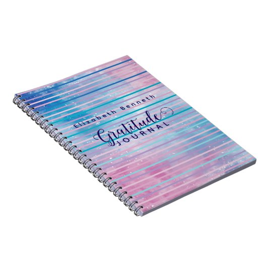 Pers. Abstraktes rosa/blaues Muster Dankesblatt Notizblock (Rechte Seite)