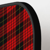 Persaonalisiertes Script Tartan Kariert Rustikal R Pickleball Schläger (Linke Seite)