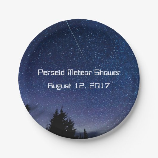 Perseid Meteor Shower 2017 Pappteller (Vorderseite)