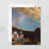 Perseid Meteordusche und Kapelle auf Postkarte (Vorne/Hinten)