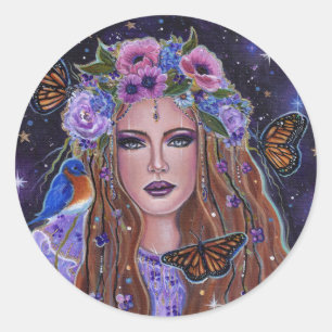 Persephone-Göttin von Renee L Lavoie Runder Aufkleber