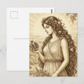 Persephone Griechische Göttin Postkarte (Vorne/Hinten)