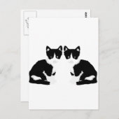 persephone&hades 'tuxedo cat' postkarte (Vorne/Hinten)