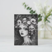 Persephone in Schwarzweiß Postkarte (Stehend Vorderseite)