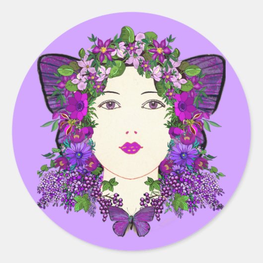 Persephone Lilac Sticker (Vorderseite)