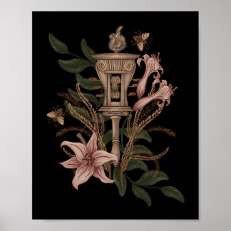 Persephone Sistrum auf dem Feld der Lilien und Mai Poster