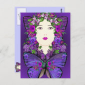 Persephone und Butterfly Postcard Postkarte (Vorne/Hinten)