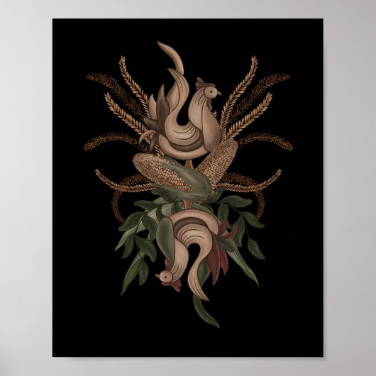 Persephones Cockerel. Erntezyklus Poster (Vorne)