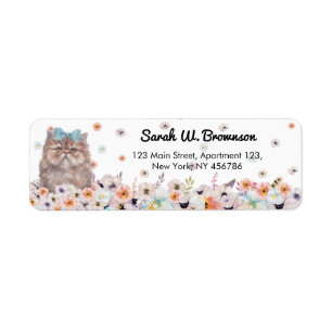 Perser-Shirazi-Katze Süßes Gesicht Florales Design