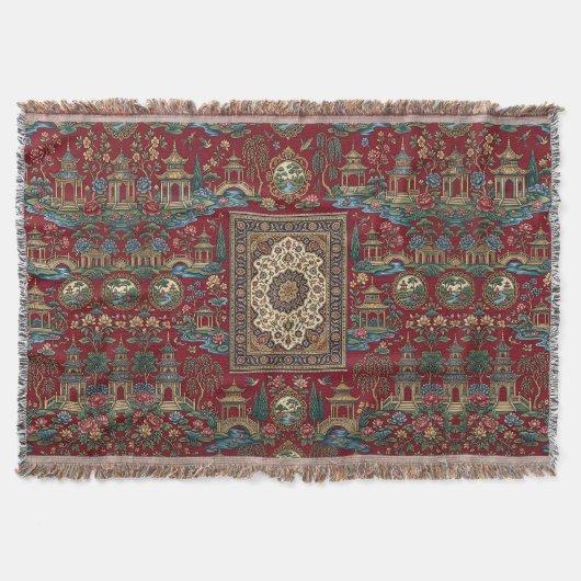 Perser-Teppich-Wurfdecke Decke (Vorderseite)