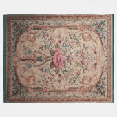 Perserisches Floral-Elegant Fleecedecke (Vorderseite (Horizontal))