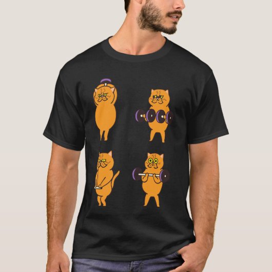 Perserkatze Arm Workout T-Shirt (Vorderseite)