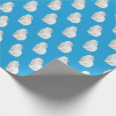 Perserkatze auf Aqua Geschenkpapier (Ecke)