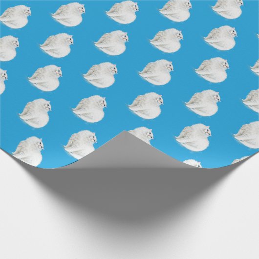 Perserkatze auf Aqua Geschenkpapier (Ecke)