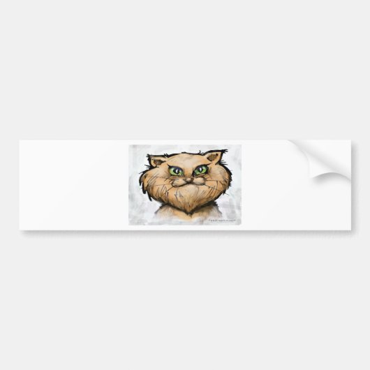 Perserkatze Autoaufkleber (Vorne)