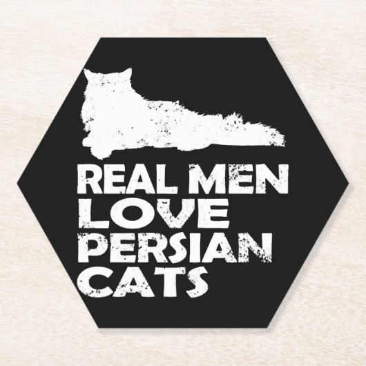 Perserkatze - echte Männer lieben Perserkatzen Untersetzer (Vorderseite)