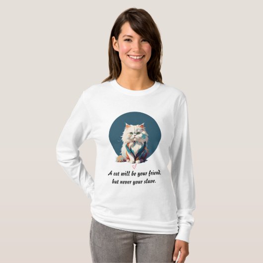 Perserkatze Farbenfrohe Plakate Malerische Abstrak T-Shirt (Vorne ganz)