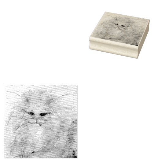 Perserkatze Gummistempel (Stempel)