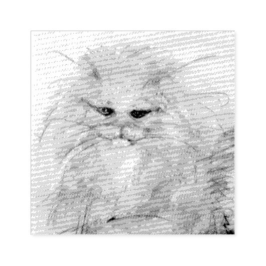 Perserkatze Gummistempel (Prägung)