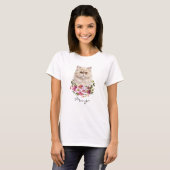 Perserkatze im Wasserfarbenstil T-Shirt (Vorne ganz)