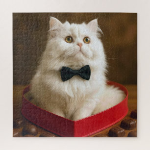 Perserkatze in Valentinstags-Schachtel Puzzle