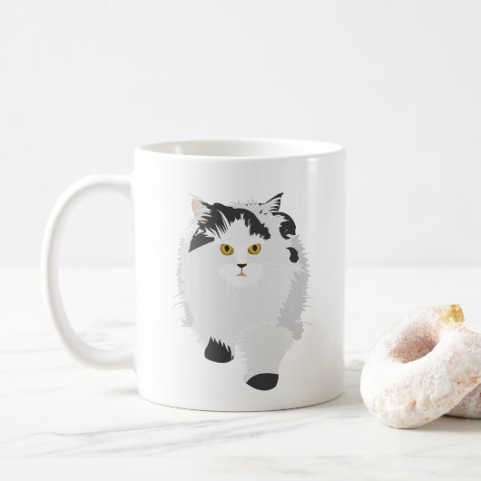 Perserkatze Kitty Kaffeetasse (Mit Donut)