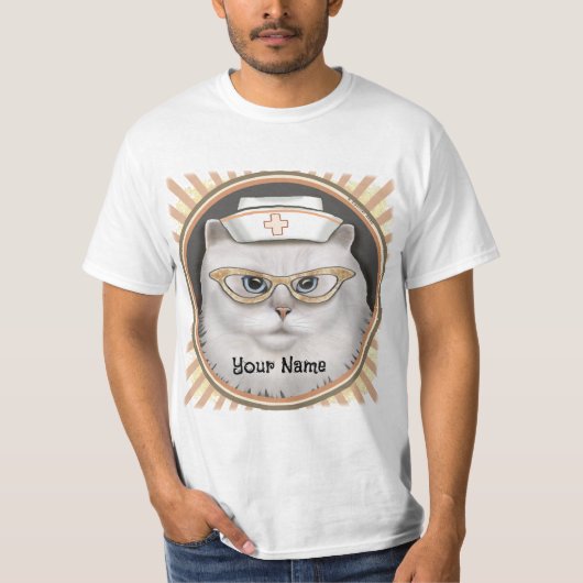 Perserkatze Krankenschwester T-Shirt (Vorderseite)