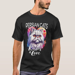 Perserkatze Küsst Perserkatze Liebe T-Shirt