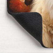 Perserkatze mit Blume Mousepad (Ecke)