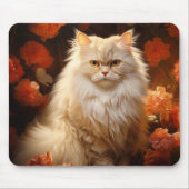 Perserkatze mit Blume Mousepad (Vorne)