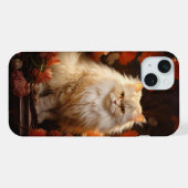 Perserkatze mit Blumen iPhone Hülle (Rückseite (Horizontal))