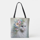 Perserkatze mit Blumenlaurel Tasche (Rückseite)