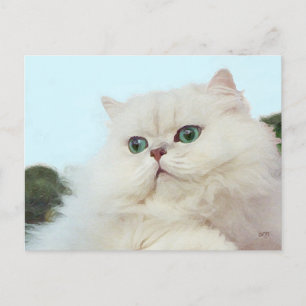 Perserkatze mit Jadeaugen Postkarte